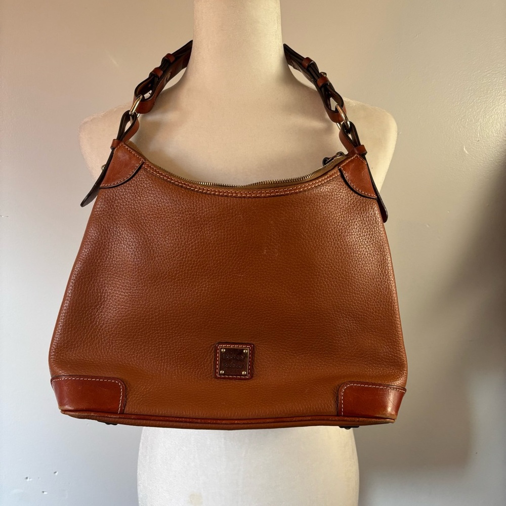 Dooney & Bourke Brown Pebble Grain Hobo